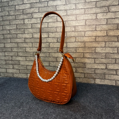 Picture of Shoulder Bag New Women's subaxillary Bag Niche Design Advance Half Moon Pu leather Handbag