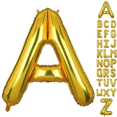 Picture of Alphabet Foil Balloon for Customize Name - Gold