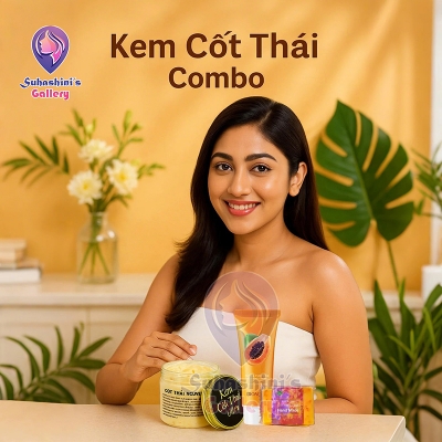 Picture of Kem Cot Thai Skin Glowing Combo [Kem Cot Thai Body Cream + Bio Aqua Facewash + Saffron Handmade Soap]