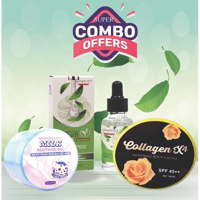 Picture of Best Skin Care Combo 3 Pcs - Skin Care Set - Beauty Care - Facial Care - Skin Treatment - Hydrating - Anti-Aging