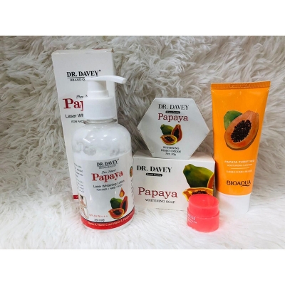 Picture of Papaya with special face wash,lotion,cream,beauty soap and lipbam combo 5pcs