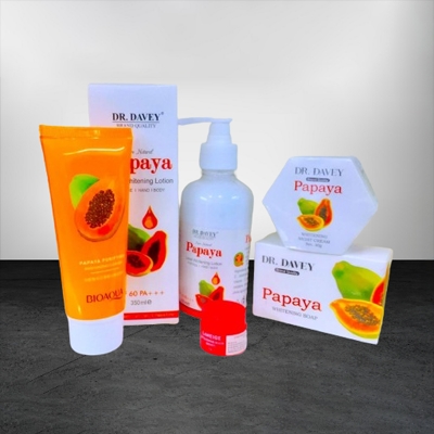 Picture of Special Dr.Davy Papaya Combo Pack WIth Face Wash, Lotion, Lip Therapy & Soap For Beauties