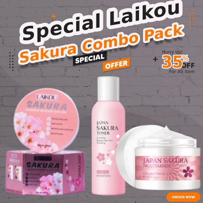 Picture of Sakura Special Pack for Bright Skin Laiko Combo..3pcs