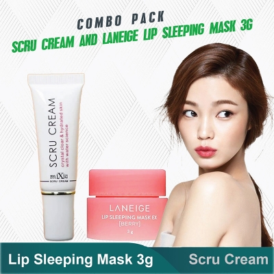 Picture of Korean Complete Lip Care Combo With Scru Cream and Laneige Lip Sleeping Mask.2pcs