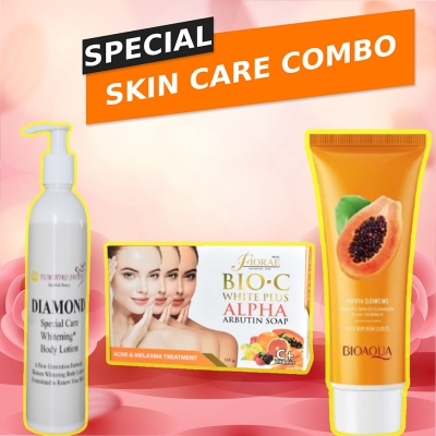 Picture of Fiorae Bio-C Soap + Papaya Face Wash + Diamond Lotion Combo Pack.3pcs