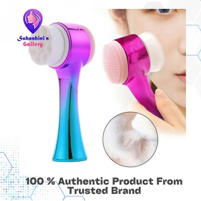 Picture of Facial Cleansing Brush Manual Double Sided Cleansing Brush Face Brush 2 in 1 for Massaging, Skincar .1pcse