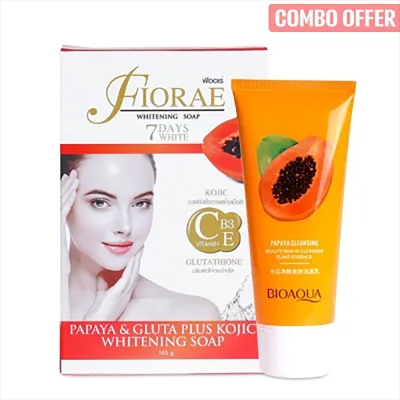 Picture of Fiorae Soap & Bio_aqua Facial Cleanser Complete Skin Shining Combo,2pcs
