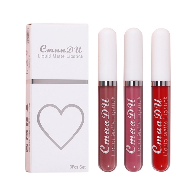 Picture of CmaaD Matte Velvet Non-Stick Cup Waterproof Not Easy To Swap Makeup Lipstick LongLasting Lip Gloss Set - Lipstick - Lipstick Set  3pcs se