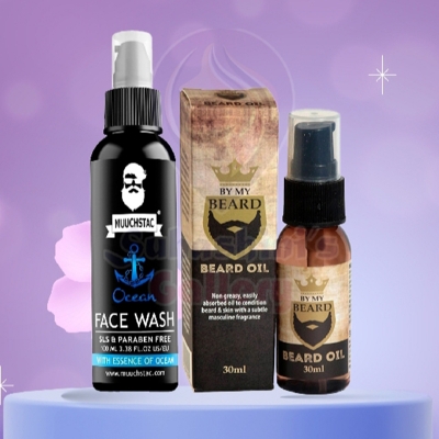 Picture of Muuchstac & Beard Duo Pack [Muuchstac Facewash & By My Beard Oil] ,2pcs
