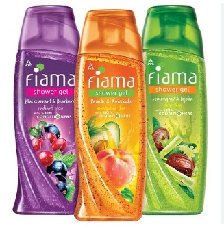 Picture of Fiama body wash shower gel used for male / female green color - 250 ml