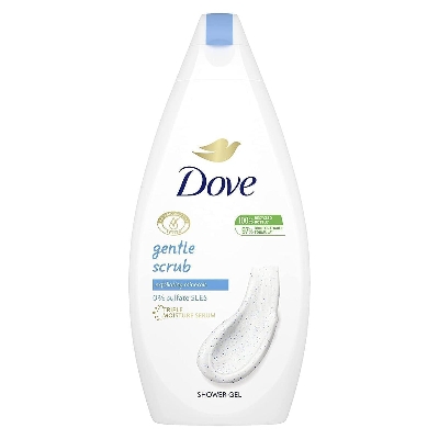Picture of International NETHERLANDS product Dove Gentle Scrub shower gel body wash used for male/ female - 500 ml