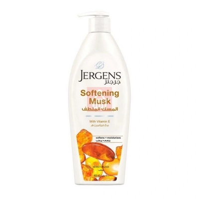 Picture of International UAE product Any season used perfumed jergens SOFTENING MUSK body lotion - 400 ml