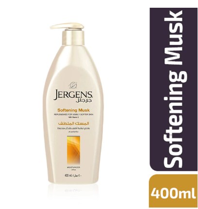 Picture of International UAE product Any season used perfumed jergens SOFTENING MUSK body lotion - 400 ml