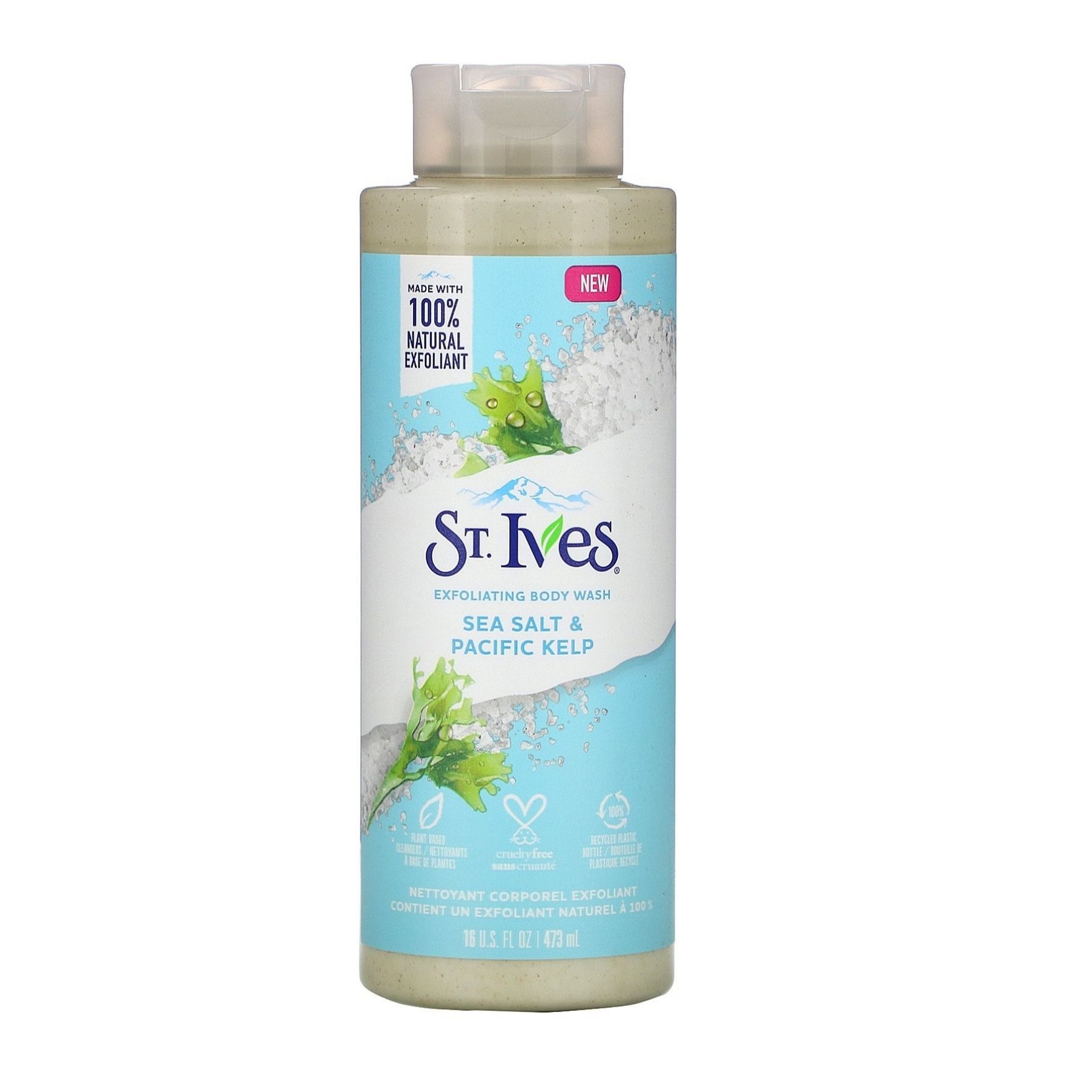 Picture of International USA product ST Ives SEA SALT & PACIFIC KELP Shower gel body wash used for Male/ female - 473 ml