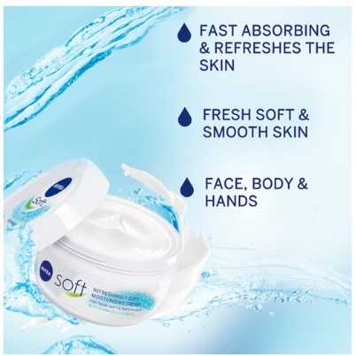 Picture of International Body MOISTURIZER Nivea Soft Cream for male/female - 200 ml