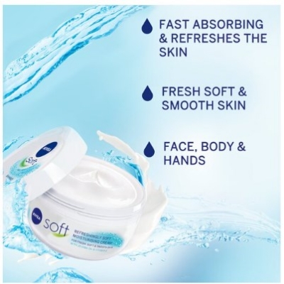 Picture of International Body MOISTURIZER Nivea Soft Cream for male/female - 200 ml