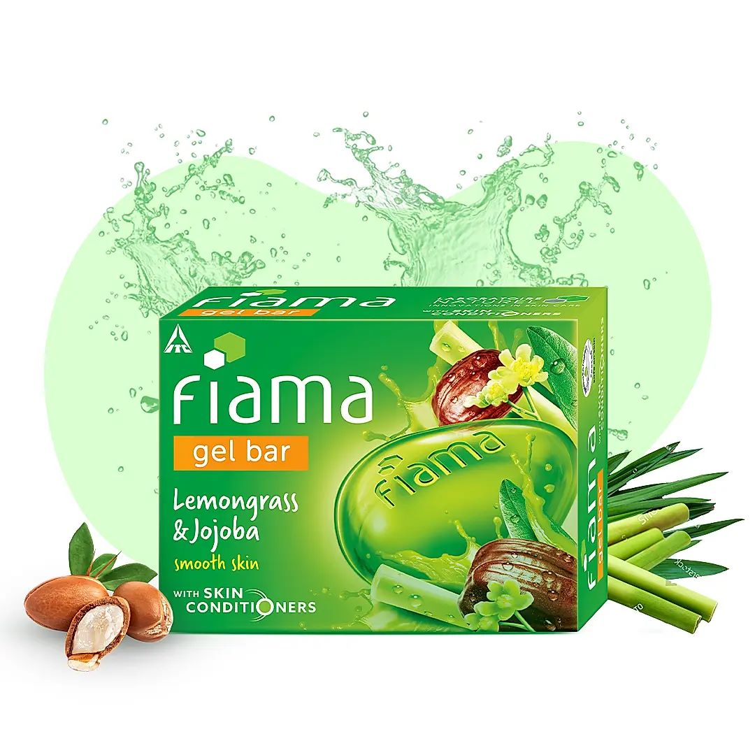 Picture of International Indian product Fiama gel bar Lemongrass and Jojoba Soap used for male/ female - 125 gm