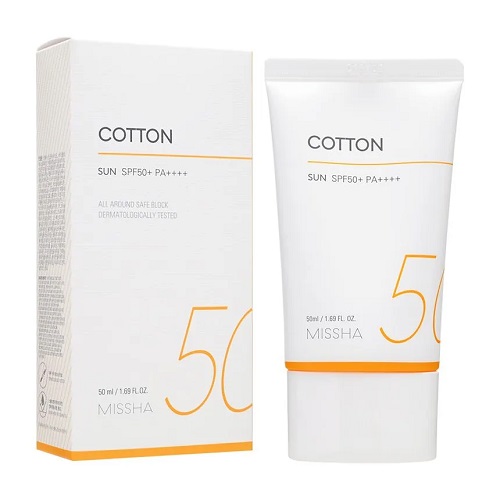 Picture of International Korean product Missha Cotton Sun SPF50+ PA++++ Used For Male /female 50 Ml