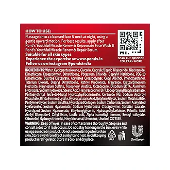 Picture of Indian Product Ponds Age miracle Youthful Miracle With Haxyl Retinol Complex Renew & Repair Night Cream Used For Male /Female-50gm