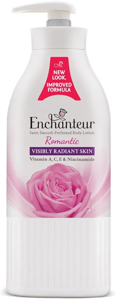 Picture of International Uk Product Enchanteur Perfume body Lotion Romantic Satin smooth Aloe Vera & Olive Butter For used Male/female 500 Ml