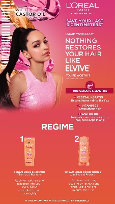 Picture of International Egypt Product hair Care Loreal Paris Elvive Dream Long Restoring Conditioner For Long Damage Hair Used For Male /Female -360Ml