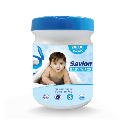 Picture of Savlon Baby Wipes (Jar) 240 pcs