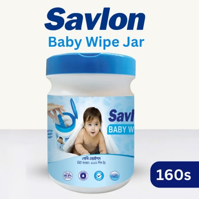 Picture of Savlon Baby Wipes (Jar) 160 pcs