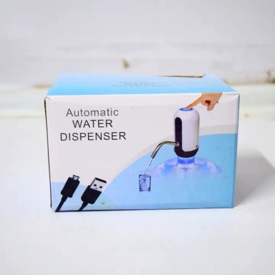 Picture of Electric Water Pump Dispenser with Stainless Steel Pipe, Food Grade Silicone Hose and Usb Power Cord, Automatic Water Pump Rechargeable, USB Wireless Water Bottle Pump