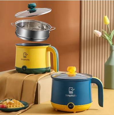 Picture of Rice Cooker Multicooker Simplicity Portable Electric Multicooker Cooking Pot With Steamer and Multipurpose 1.8 Liter Electric Cooker Pot Manual electric heating pot Cooker Rice cooker