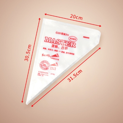 Picture of Plastic Disposable Piping Bags Cake Cream Decorating (100 piece Medium size )