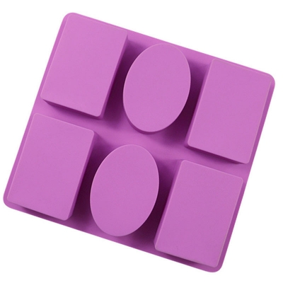 Picture of 6 even soap silicone sugar mold handmade soap square soap baking mold decoration pendant cake grinder