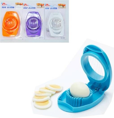 Picture of Egg Slicer on Card Stainless Steel Blades for Perfectly Even Slices Perfect for Boiled Eggs Fruits and More Compact Easy to Use Dishwasher Safe Convenient Kitchen Tool for Meal Prep & Snacks