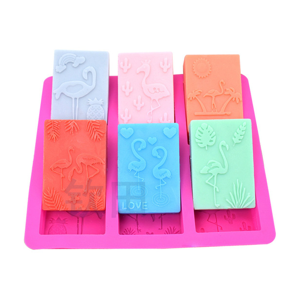 Picture of Qintian Flamingo silicone mold diy handmade soap soft silicone mold baking cake plaster epoxy mold