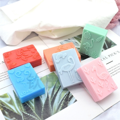 Picture of Qintian Flamingo silicone mold diy handmade soap soft silicone mold baking cake plaster epoxy mold