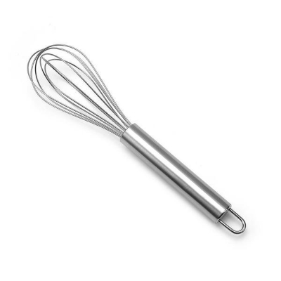 Picture of Hand held egg beater egg mixer stainless steel wire cream beater baking tool round handle