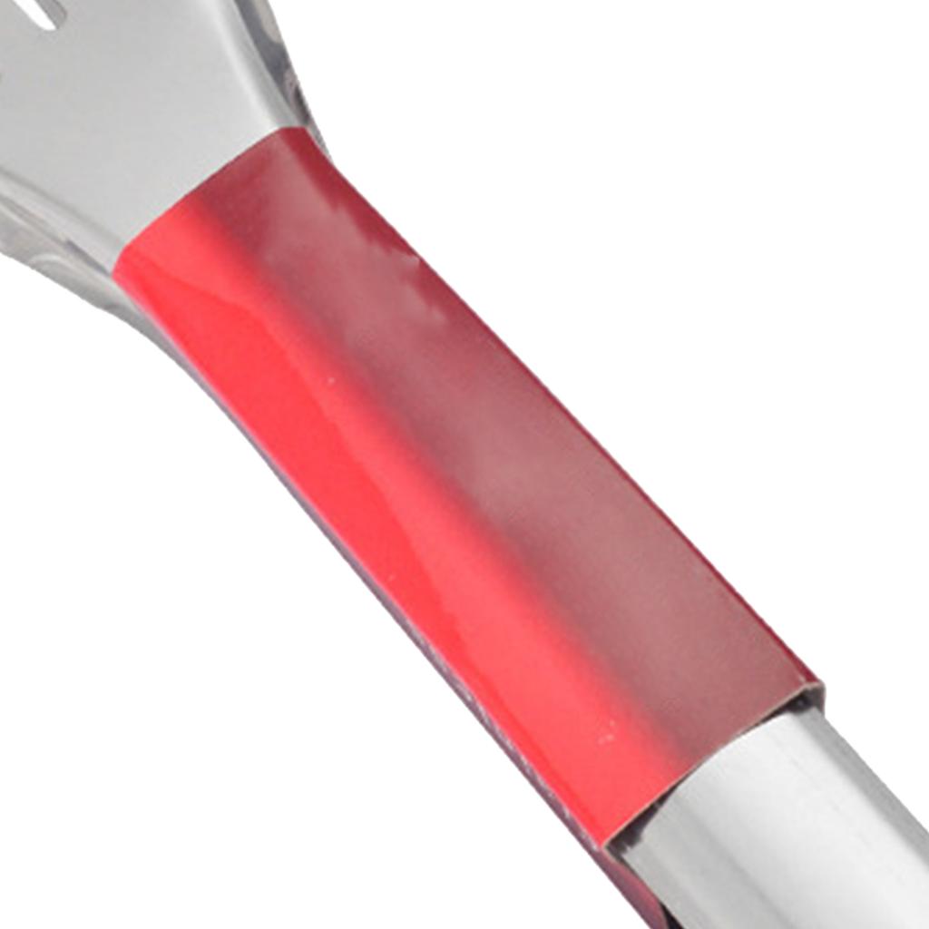 Picture of Stainless Steel Food Tong Ergonomic Comfortable Grip Serving Tongs Kitchen Food Clips for Bread