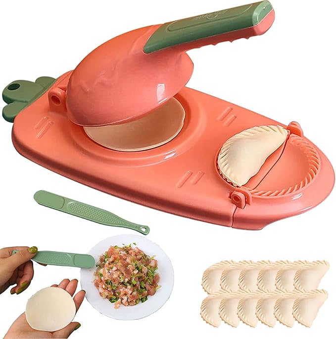 Picture of 2 In 1 Dumpling Maker Artifact -Portable Dumpling Wrappers Maker and Press Dumpling Skin Machine - Multi-function DIY Manual Empanada maker press Molds Set,Easy-tool for Dumpling Make