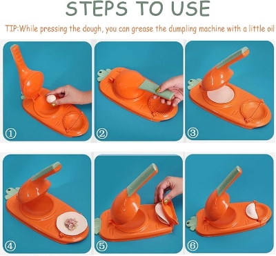 Picture of 2 In 1 Dumpling Maker Artifact -Portable Dumpling Wrappers Maker and Press Dumpling Skin Machine - Multi-function DIY Manual Empanada maker press Molds Set,Easy-tool for Dumpling Make