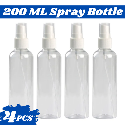 Picture of 200ml Spray bottle Transparent plastic bottle- 4 pcs
