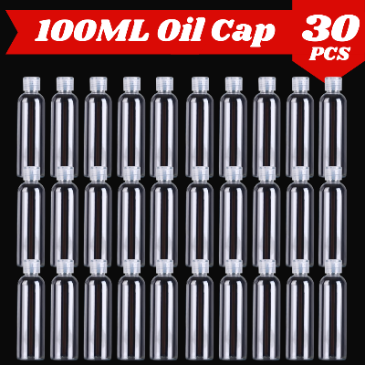 Picture of Plastic Oil Bottle Tiptop Cap 100Ml Transparent- 30 pcs