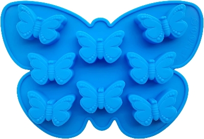 Picture of Butterfly Mold Silicone Cake Mold Butterfly Shape Ice Cube Tray Non Stick for Chocolate Candy Baking Soap Pudding Jello 1 Pcs Random Color