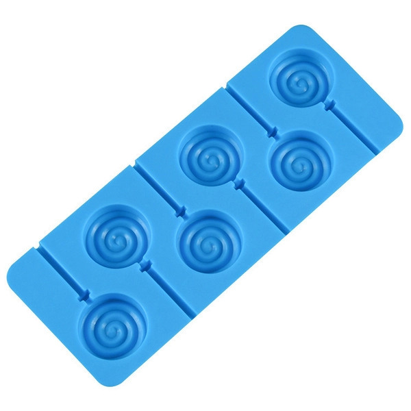 Picture of Lollipop Silicone Mold Lollipop Shape with 6 Cavities Chocolate Molds for Making Lollypop, Chocolate, Bonbons and Fondant DIY