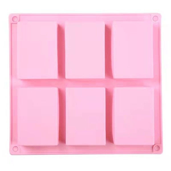 Picture of 6-Connected Rectangular Silicone Cake Mold Silicone Soap Handmade Soap Mold Rectangular 100ml Handmade Soap Mold