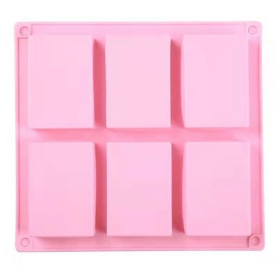 Picture of 6-Connected Rectangular Silicone Cake Mold Silicone Soap Handmade Soap Mold Rectangular 100ml Handmade Soap Mold