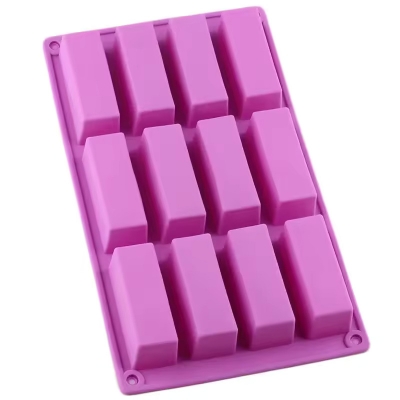 Picture of 12 Cavity Medium Narrow Silicone Rectangle Mold Protein Bars Molds