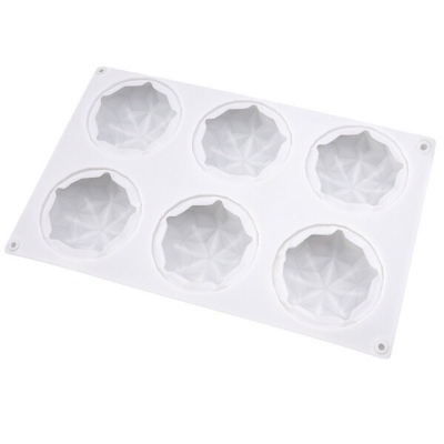 Picture of Taste Spot 6 even round diamond handmade bread mold silicone cake mold DIY cold soap tools