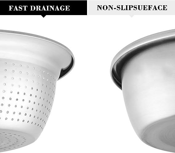 Picture of Silver 3 in 1 Stainless Steel Drain Basket Vegetable Cutter Kitchen