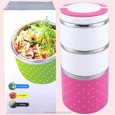 Picture of 3 Layer Hotpot Stainless Steel Insulated Lunch Box