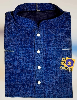 Picture of Stylish Long Panjabi Blue Panjabi Fashion for men - Blue