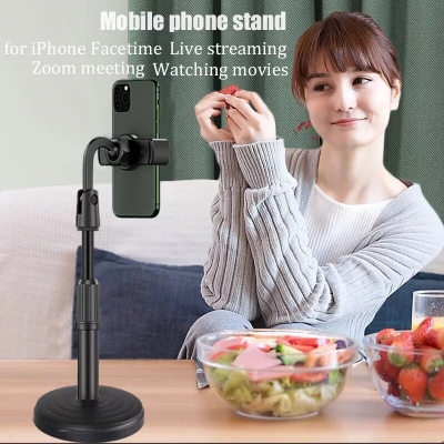 Picture of 360 Rotate Desktop Mobile Phone Holder Stand for Live Streaming YouTube TikTok - Black